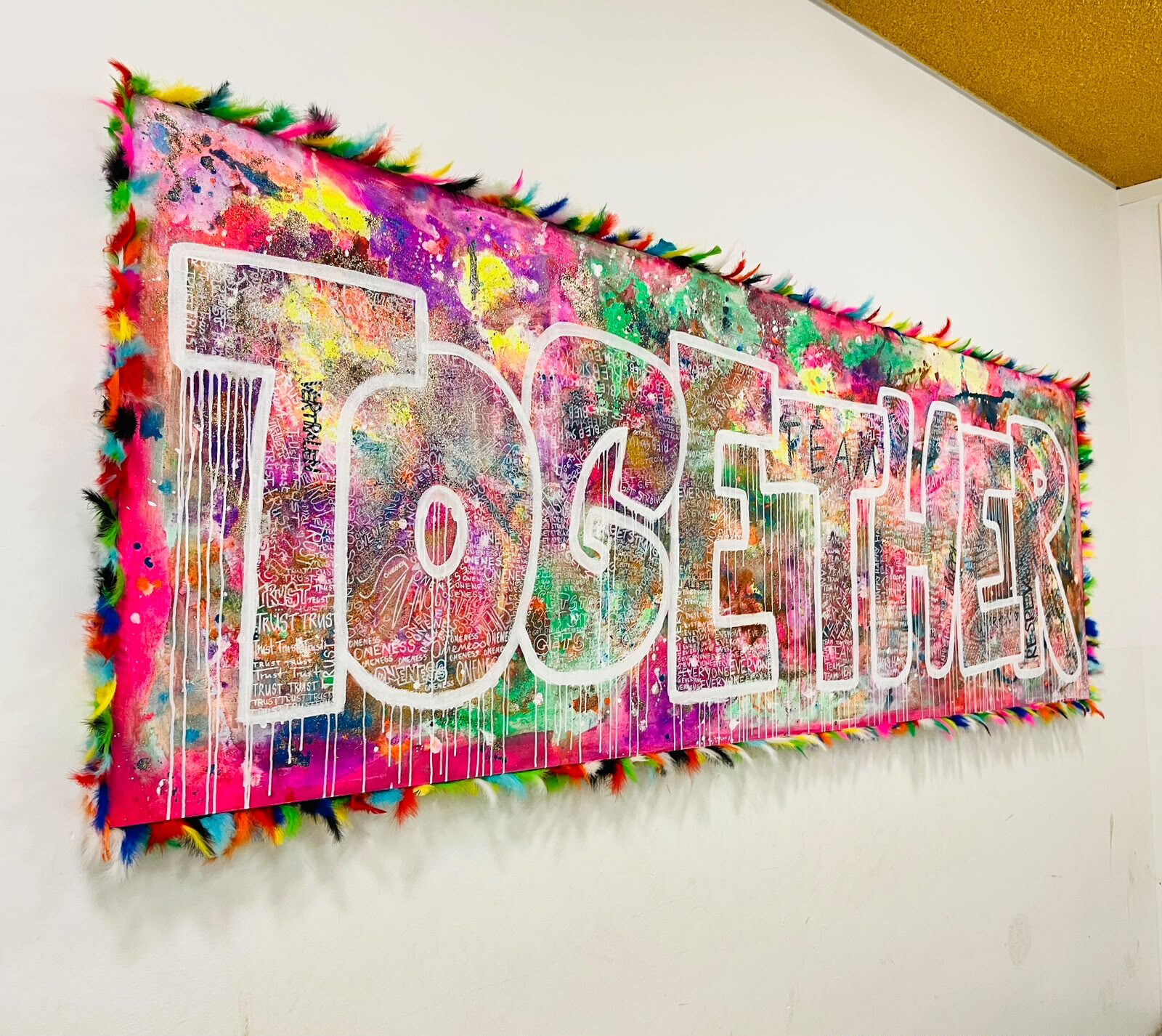 Gemeinschaftsarbeit „Together“ aus einem Schulprojekt